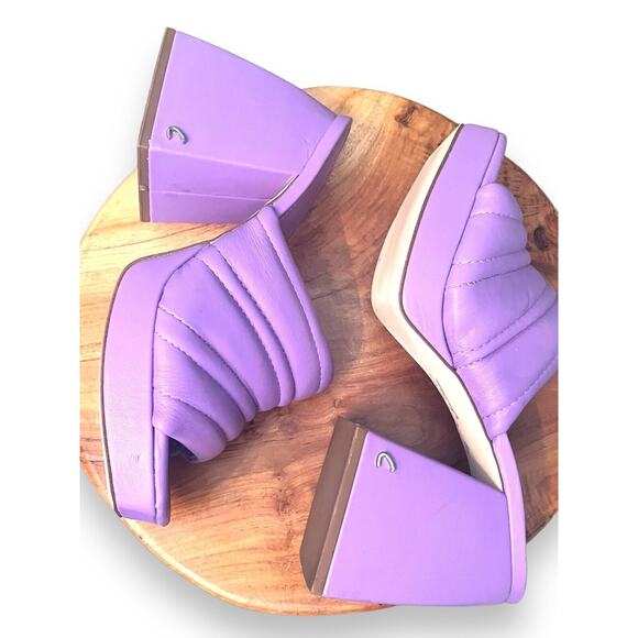 Circus By Sam Edelman Lilac Purple Marlie Women's Chunky Heel Sandals Size 6.5 - Picture 6 of 7
